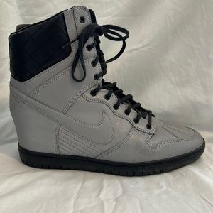 AUTHENTIC & RARE Nike Dunk Super Sky Hi Premium Reflect Silver Women's Size 9